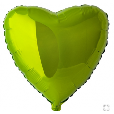 Ф Б/РИС 18" СЕРДЦЕ Металлик Lime Green